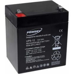 POWERY Akumulátor UP5-12 kompatibilní s FIAMM FG20451 12V 5Ah - Powery originál