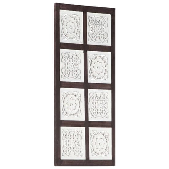 Vidaxl Ručne vyrezávaný nástenný panel MDF 40x80x1,5 cm hnedý a biely