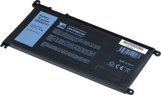 T6 power Batéria pre Dell Inspiron 13 7375, Li-Ion, 11,4 V, 3680 mAh (42 Wh), čierna