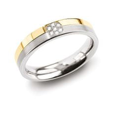 Boccia Titanium Úžasný prsteň z titánu s diamantmi 0129-06 (Obvod 63 mm)