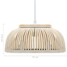 Vidaxl Závesná lampa, bambus 37x15,5 cm, 40 W, polkruhová E27
