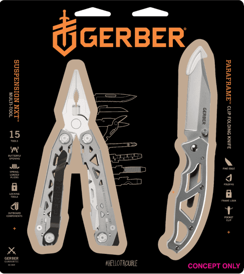 Zapardrobnych.sk Súprava Kliešte Suspension-Nxt + Nôž Paraframe I., Blister, Gerber