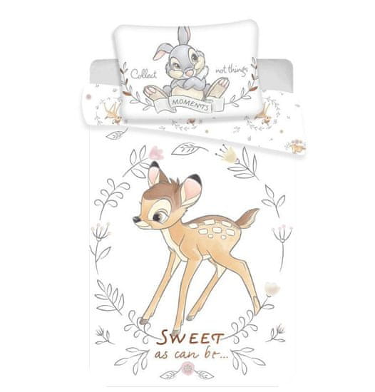 Jerry Fabrics Posteľná bielizeň Bambi sweet baby Bavlna, 100/135, 40/60 cm