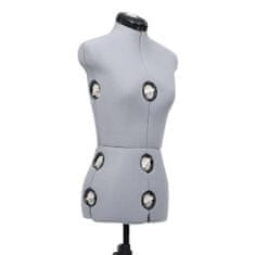 Petromila vidaXL Nastaviteľná figurína na šaty pre ženy sivá veľkosť S 33-40
