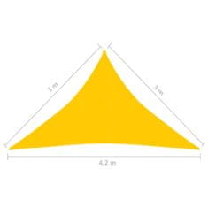 Vidaxl Tieniaca plachta 160 g/m² žltá 3x3x4,2 m HDPE