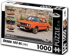 RETRO-AUTA© Puzzle č. 72 Škoda 105 GL (1981) 1000 dielikov