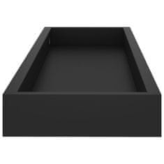 Vidaxl Terasové nástenné police 4 ks čierne 60x15x4 cm MDF