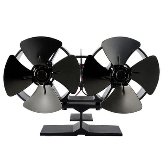 TURBO Fan Ventilátor na krbové kachle 2 vrtule s 4 čepeľami NEAT