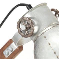 Petromila vidaXL Industriálna stropová lampa strieborná okrúhla 58x18x90 cm E27