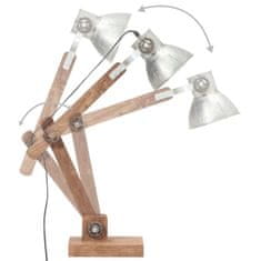 Vidaxl Industriálna stropová lampa strieborná okrúhla 58x18x90 cm E27