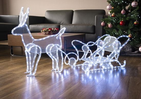 MAGIC HOME Sob so saňami, 312 LED studená biela