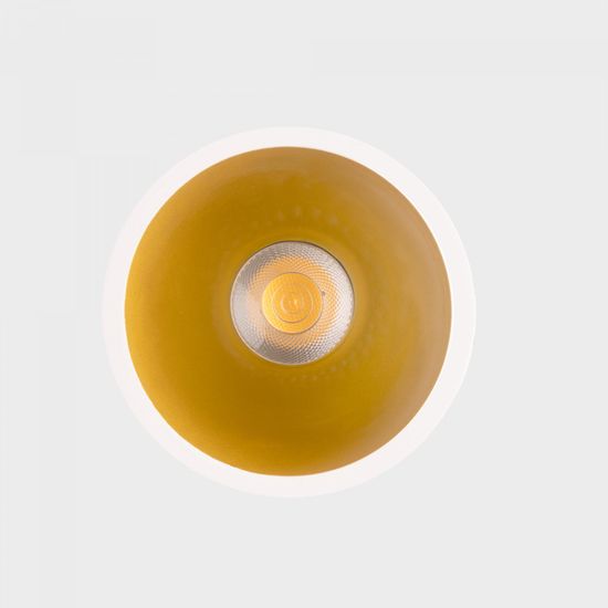 KOHL LIGHTING KOHL-Lighting NOON zapustené svietidlo s rámčekom pr.93 mm biela-zlatá 38° 10 W CRI &gt;80 4000K DALI