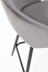 Halmar Barová stolička H-96 - sivá / čierna