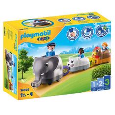 Playmobil Môj ťahací vláčik so zvieratkami , 1.2.3, 9 dielikov