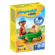 Playmobil Robotník s fúrikom , 1.2.3, 3 dieliky