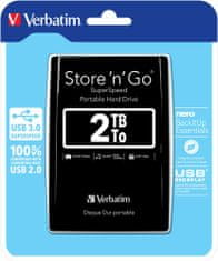 VERBATIM Store 'n' Go, USB 3.0 - 1TB (53023), čierna