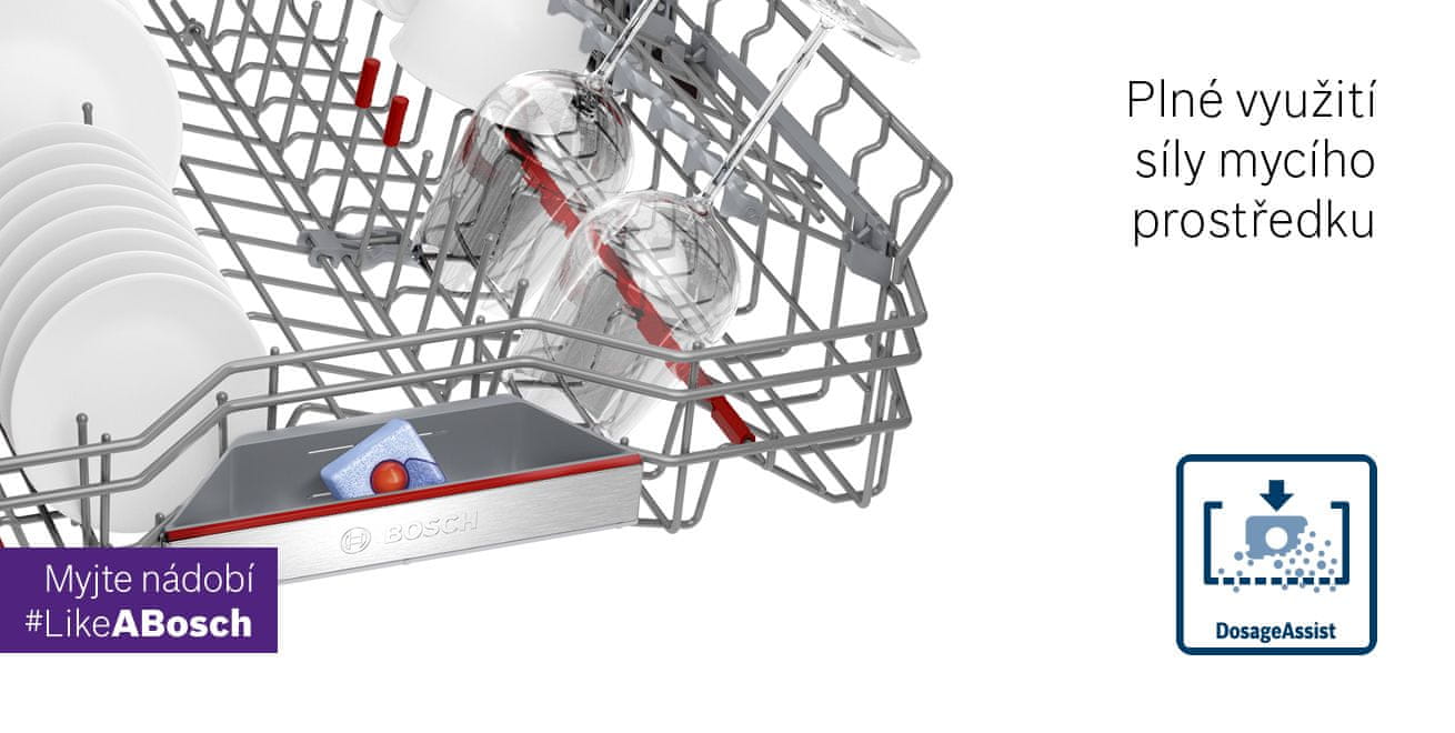 Vstavaná umývačka riadu Bosch SMI8YCS03E Dávkovací asistent
