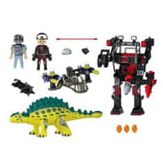 Playmobil Saichania obrana robota bojovníka , Dinosaury, 73 dielikov