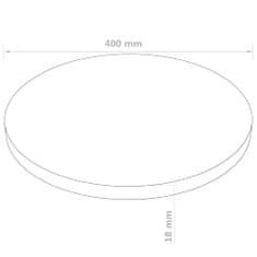 Vidaxl Okrúhla stolová doska z drevovlákna 400x18 mm