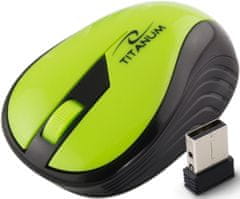 Titanum TM114G Bezdrôtová myš 2,4 GHz 3D optická USB Rainbow zelená