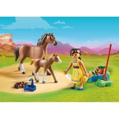 Playmobil Próza s koňom a žriebäťom , Spirit Riding Free, 16 dielikov