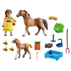 Playmobil Próza s koňom a žriebäťom , Spirit Riding Free, 16 dielikov