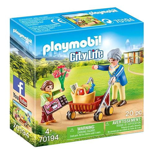 Playmobil Babička s chodítkom , Život v meste, 20 dielikov