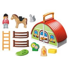 Playmobil Moja prvá prenosná farma , 1.2.3., 11 dielikov