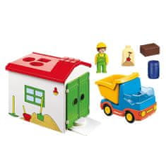 Playmobil Vyklápacie auto s garážou , 1.2.3, 6 dielikov