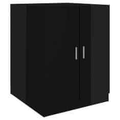 Vidaxl Skrinka na práčku lesklá čierna 71x71,5x91,5 cm