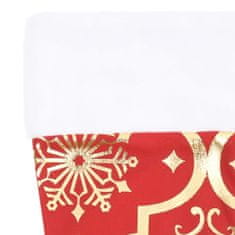 Greatstore Luxusná deka pod vianočný stromček ponožka červená 150 cm látka