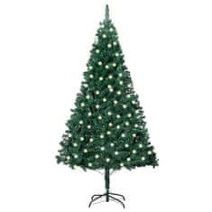Vidaxl Umelý vianočný stromček s LED a hustými vetvičkami zelený 120cm