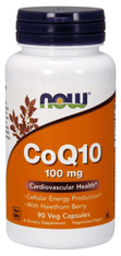 NOW Foods CoQ10 (koenzým Q10) + Hloh, 100 mg, 90 rastlinných kapsúl