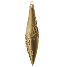 Decor By Glassor Vianočná raketa zlatá ornamenty