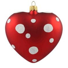 Decor By Glassor Vianočné srdce červené