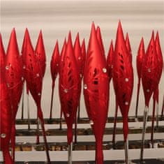 Decor By Glassor Vianočná raketa červená s vločkou