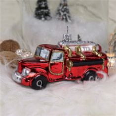 Decor By Glassor Vianočná ozdoba hasičské auto