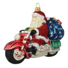 Decor By Glassor Santa na motorke s darčekmi