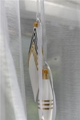 Decor By Glassor Vianočná raketa biela, čierno-zlatý dekor
