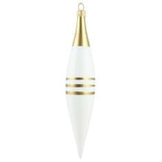 Decor By Glassor Vianočná raketa s bielymi prúžkami