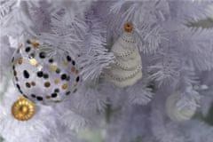 Decor By Glassor Sklenená vianočná guľa bodky (Veľkosť: 8)