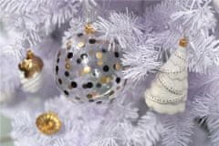Decor By Glassor Sklenená vianočná guľa bodky (Veľkosť: 8)