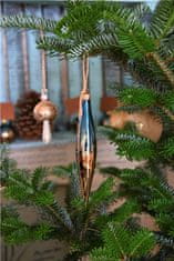 Decor By Glassor Vianočná raketa hnedo-modrá