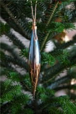Decor By Glassor Vianočná raketa hnedo-modrá