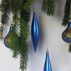 Decor By Glassor Vianočná raketa modrá