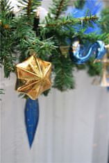Decor By Glassor Vianočná hviezda zlatá s hviezdičkami