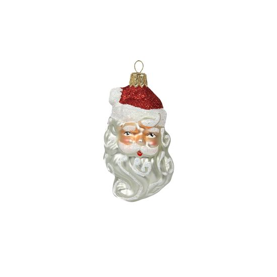 Decor By Glassor Sklenený Santa hlava