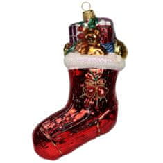 Decor By Glassor Vianočná ponožka s medvedíkom