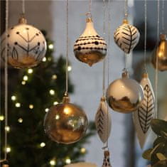 Decor By Glassor Vianočná ozdoba s dekorom rastliniek