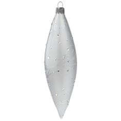 Decor By Glassor Raketa matne sivá s dekorom jemných vetvičiek